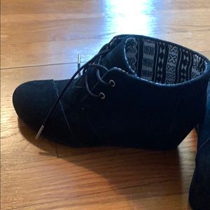 Tom’s wedge booties. Like new!
